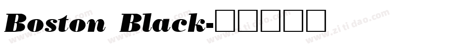 Boston Black字体转换